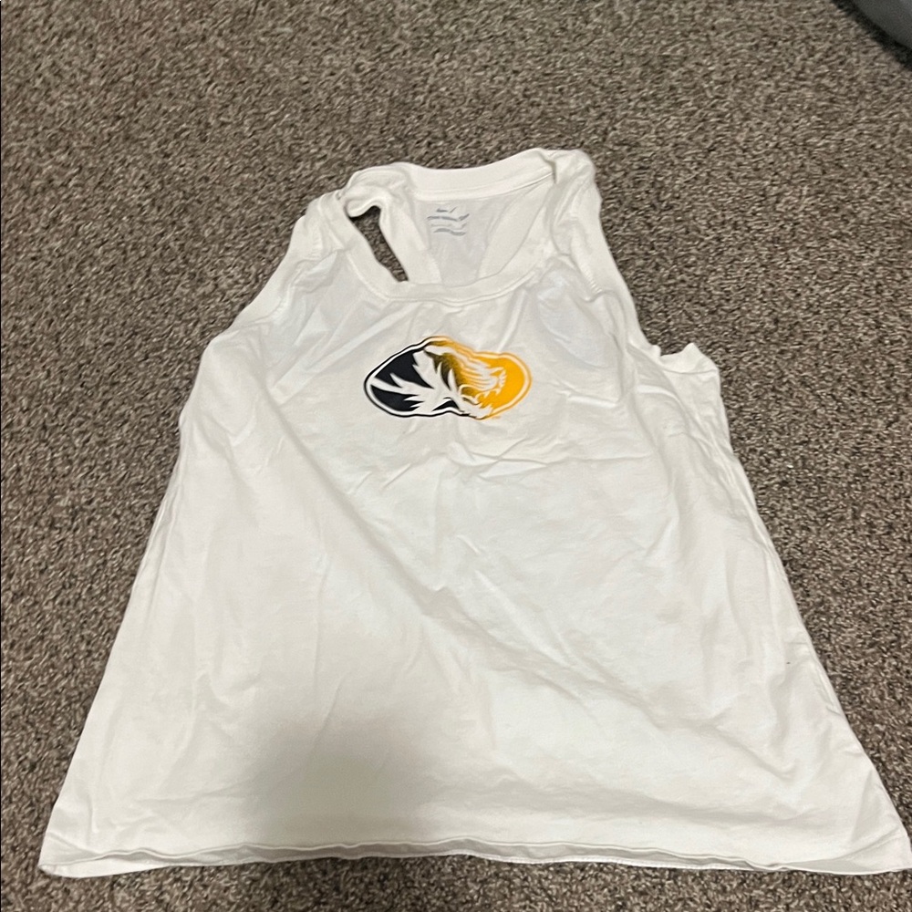 White Nike Mizzou Tigers Tank Top